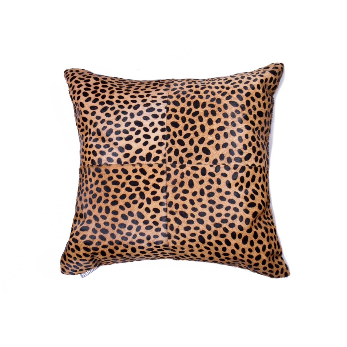 18 x 18 in. Cowhide Pillow - Cheetah