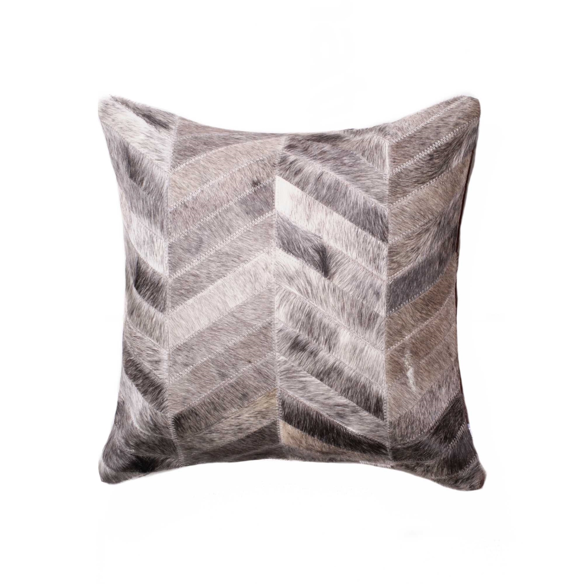 316838 18 x 18 in. Cowhide Pillow - Gray