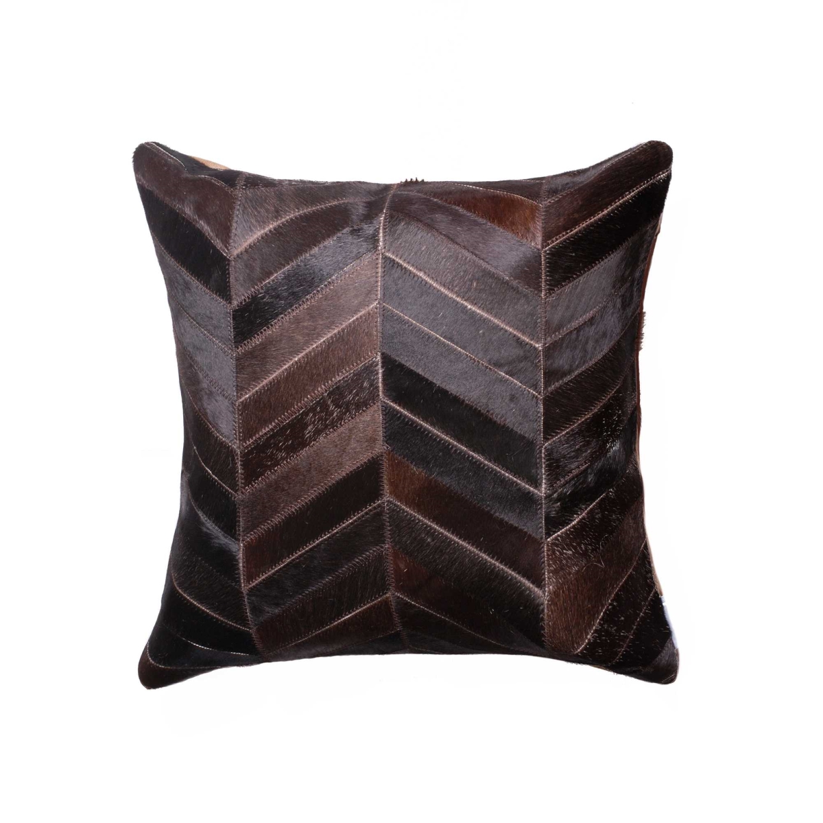 316842 18 x 18 in. Cowhide Pillow - Chocolate