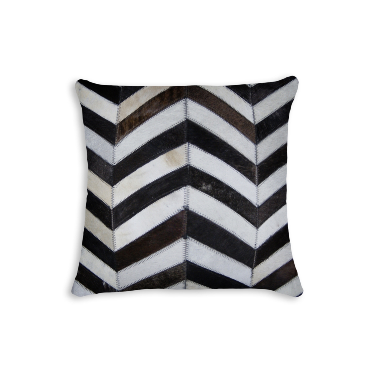 316844 18 x 18 in. Cowhide Pillow - Chocolate & Natural