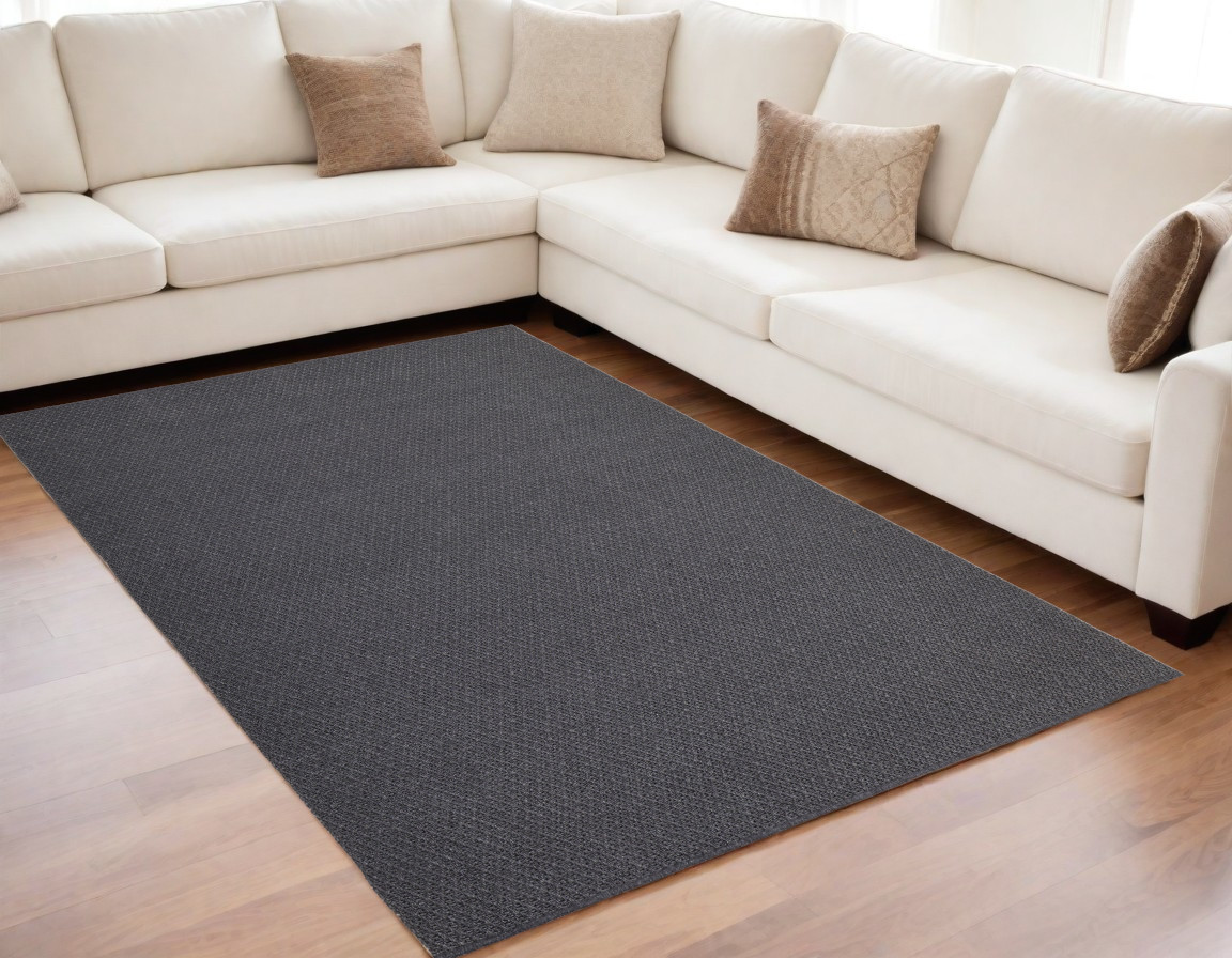 567782 5 x 8 ft. Hand Woven Rectangle Area Rug, Gray