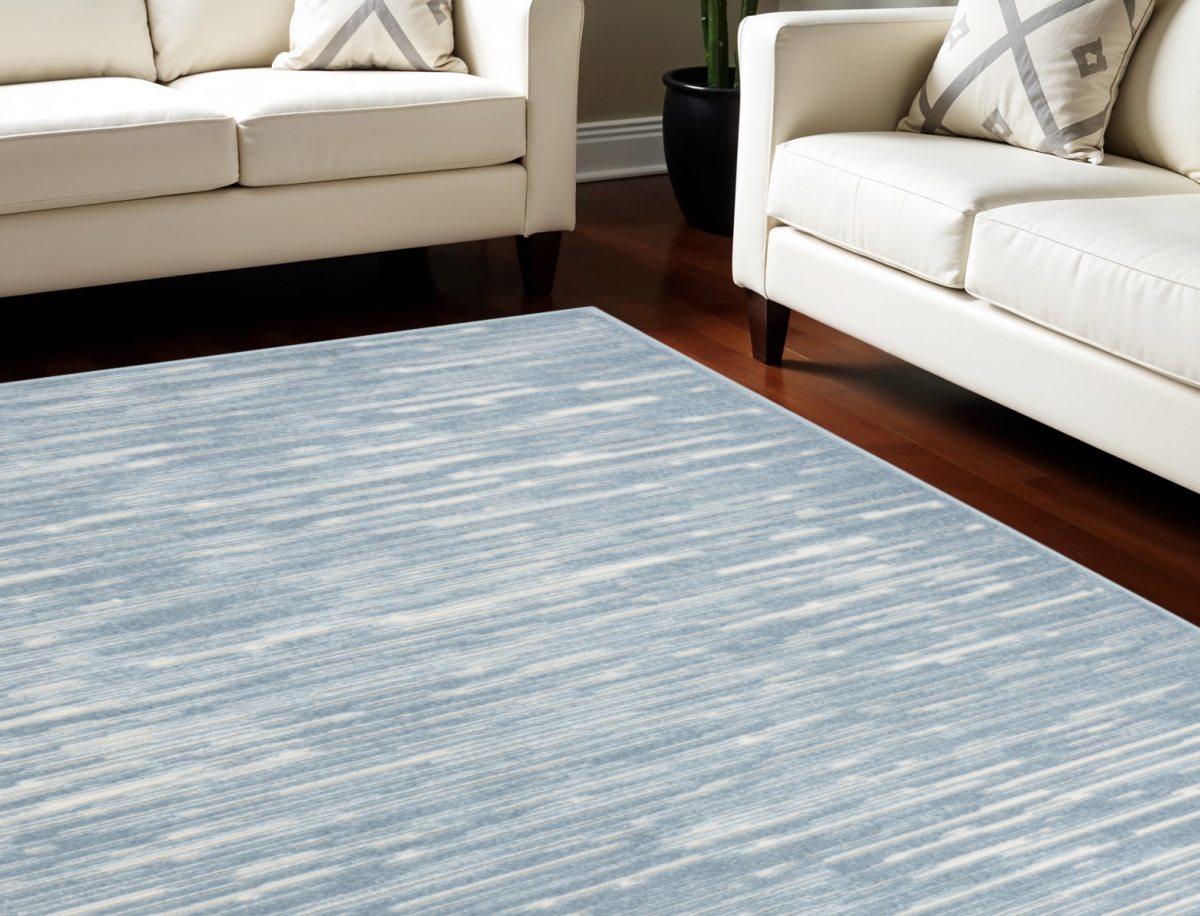 564094 7 x 9 ft. Geometric Rectangle Area Rug, Blue