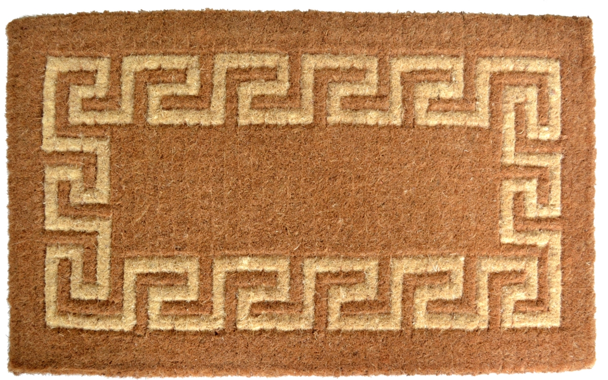 Modern Brown Coir Door Mat - 18 x 30 in. - Eco-Friendly & Durable