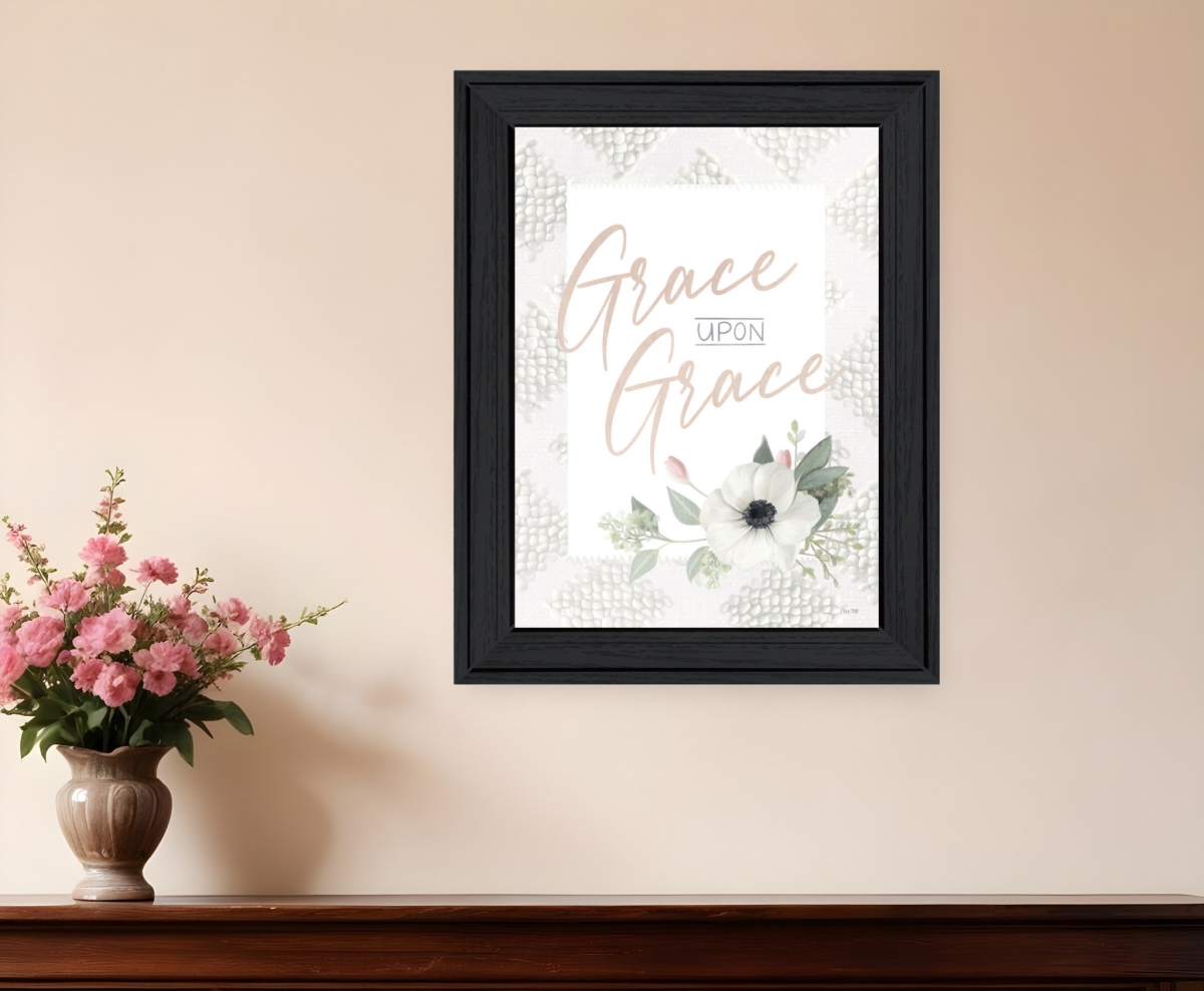 529834 Modern Grace Upon Grace Black Framed Print Wall Art