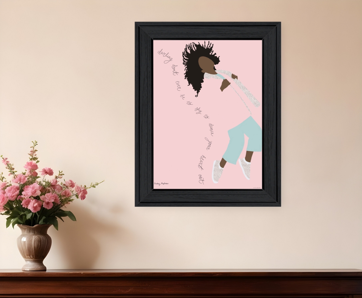 529975 Modern Dance Your Heart Out Black Framed Print Wall Art