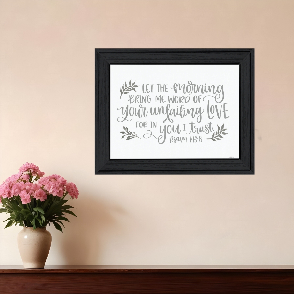 529809 Horizontal Your Unfailing Love Black Framed Print Wall Art