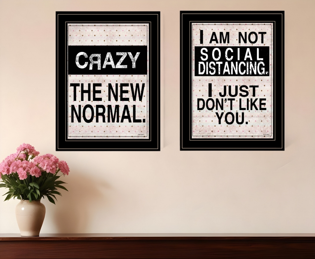 408178 Horizontal The Normal Black Framed Print Wall Art - Set of 2