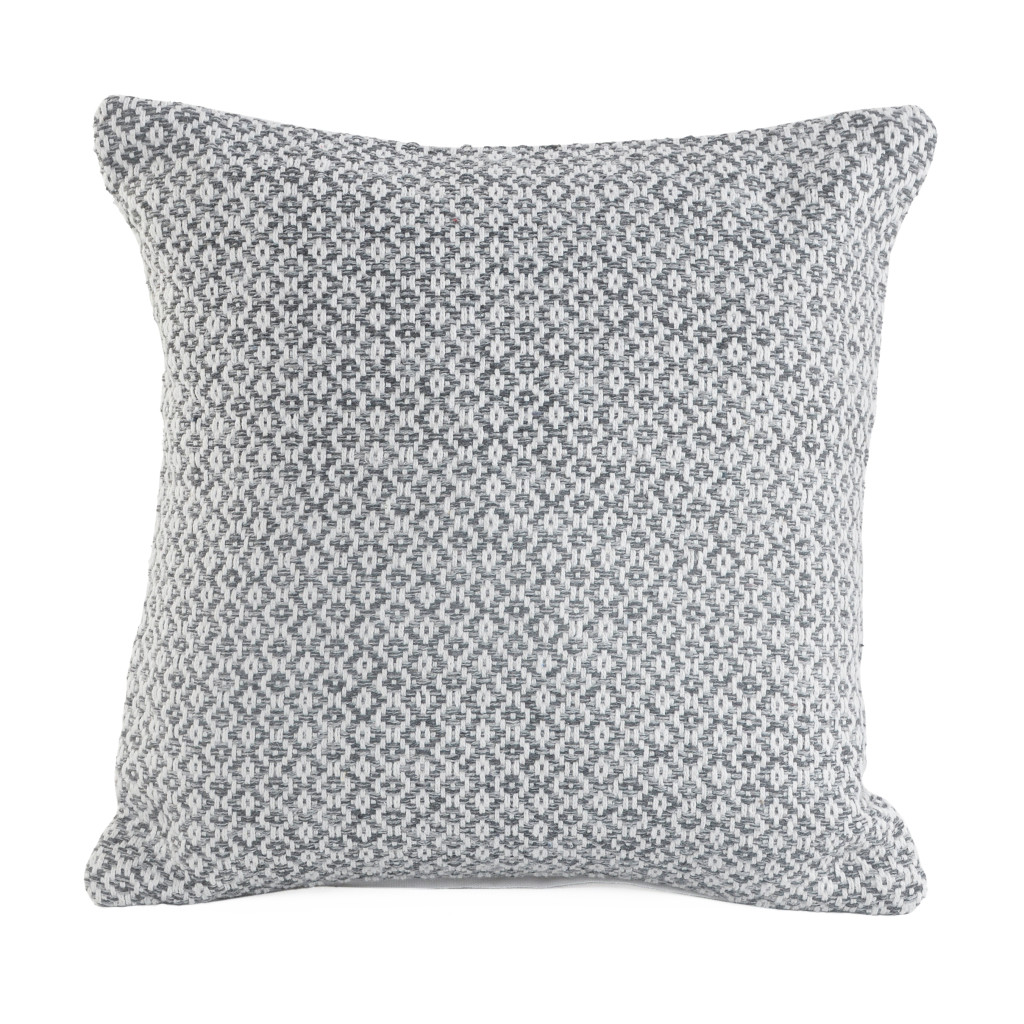 554594 Transitional Gray Chevron Cotton Throw Pillow - Set of 2