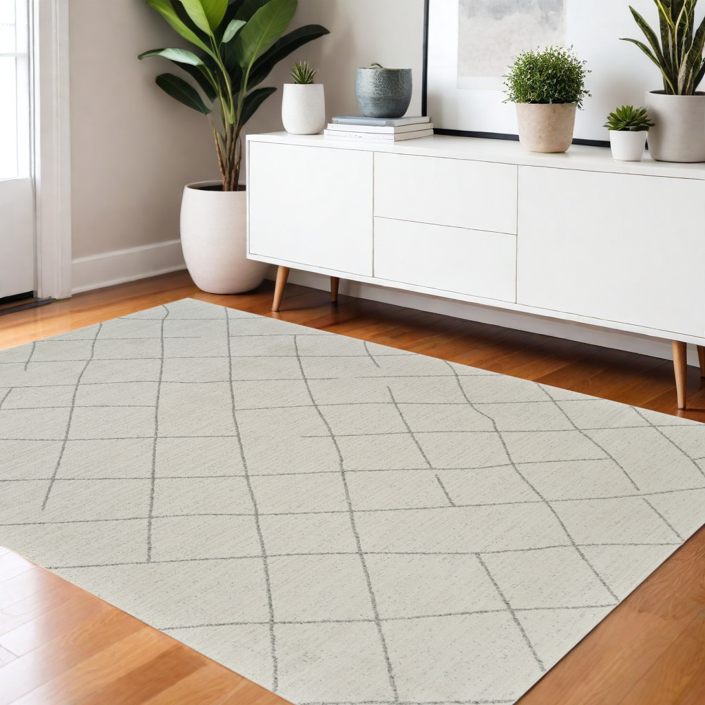 559105 4 x 6 ft. Abstract Distressed Rectangle Area Rug, Cream & Beige