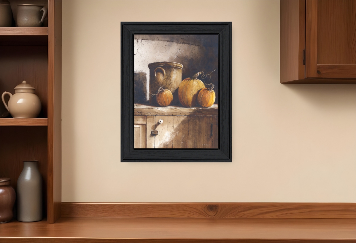 407403 Crocks & Pumpkins Black Framed Print Wall Art