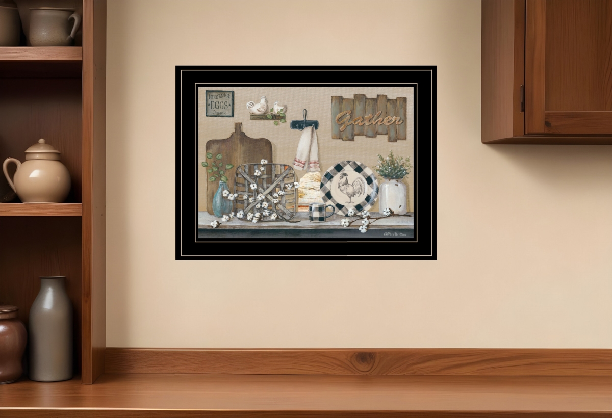 406807 Horizontal Farmhouse Kitchen Black Framed Print Wall Art