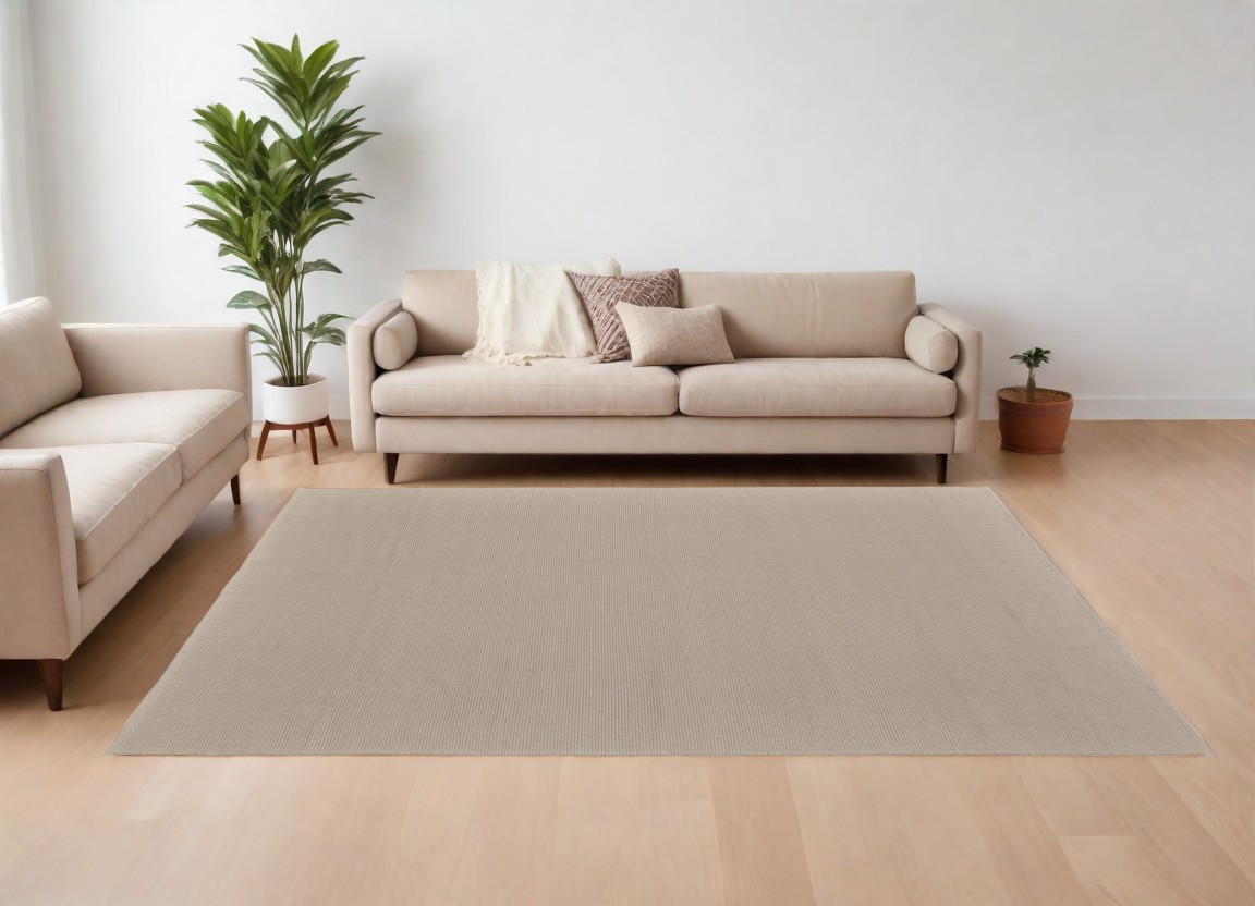 567761 10 x 14 ft. Hand Woven Rectangle Area Rug, Ivory & Tan