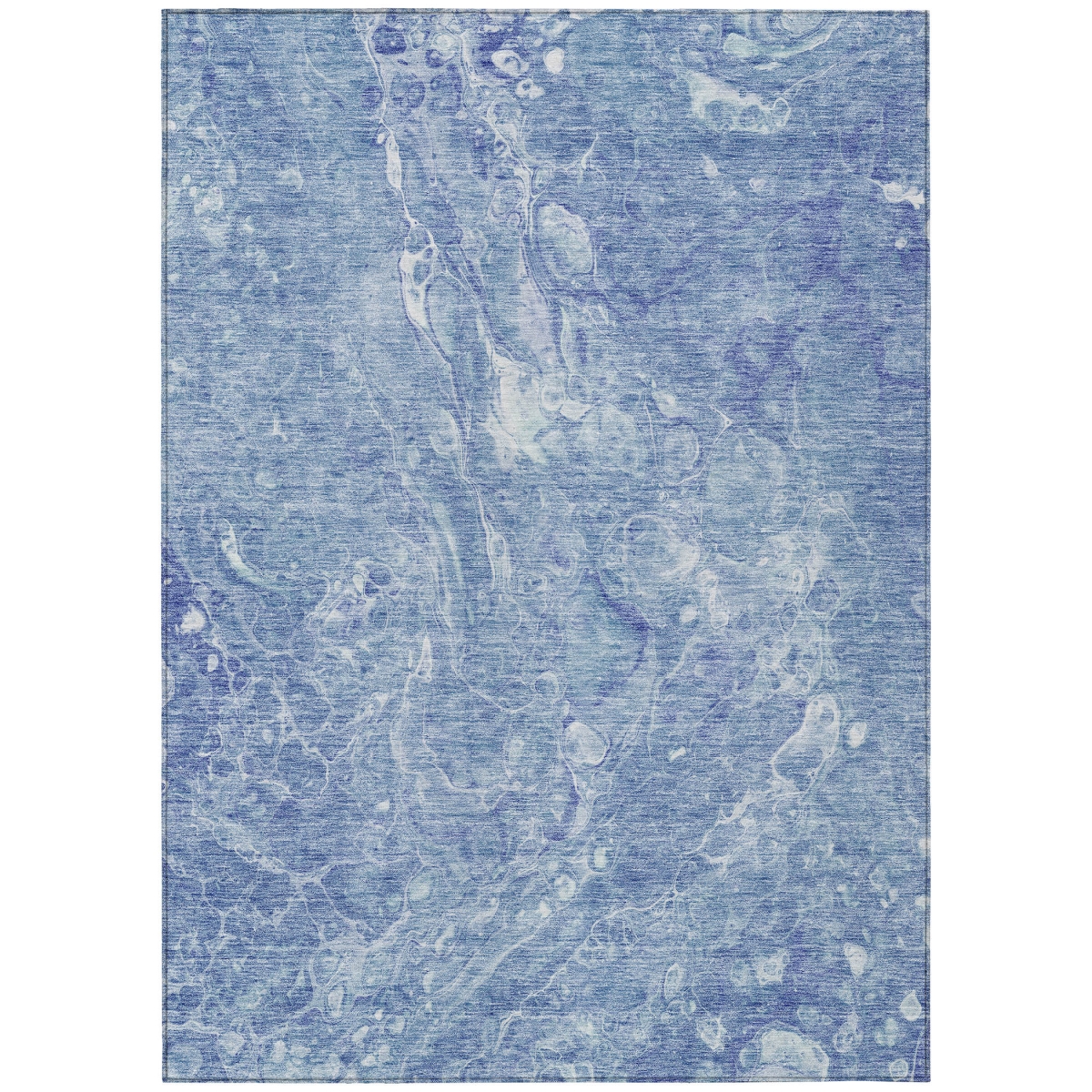 580958 3 x 5 ft. Abstract Washable Indoor & Outdoor Rectangle Area Rug, Sky Blue & Navy Blue