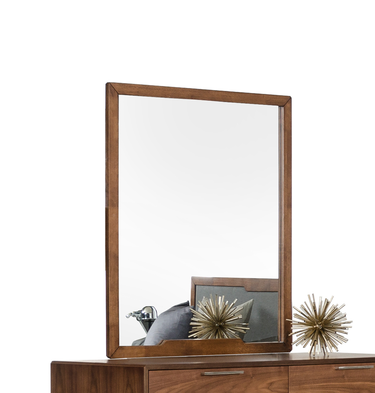 Modern Mirror - Walnut