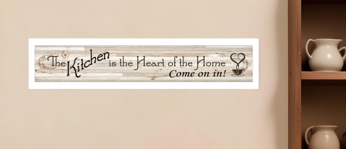 415566 Horizontal Is The Heart of the Home White Framed Print Kitchen Wall Art