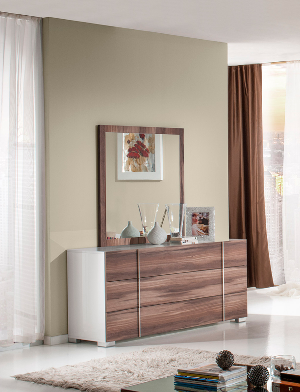 Picture of HomeRoots 282583 Italian Modern Mirror - Cherry