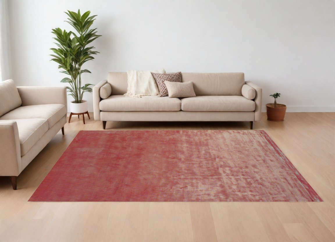 565567 6 x 9 ft. Hand Woven Rectangle Area Rug, Red