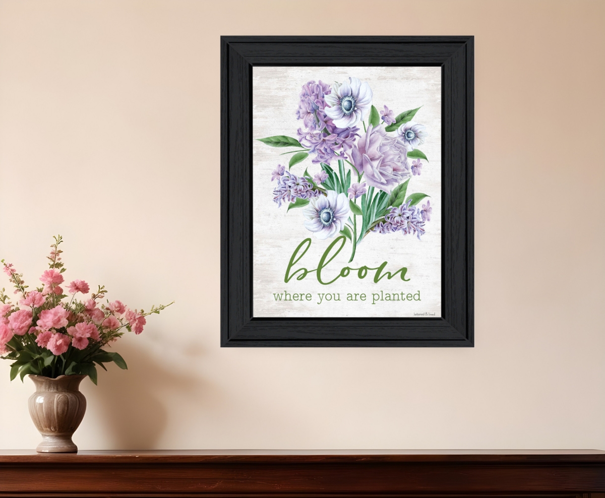 Picture of HomeRoots 530178 Modern Bloom Where You Are Planted Black Framed Print Wall Art