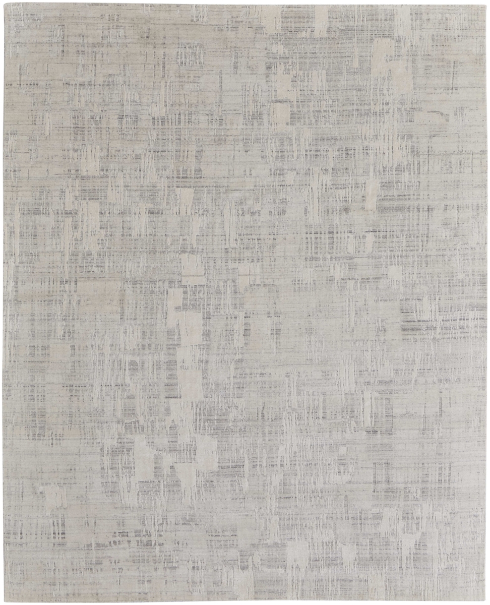 566922 4 x 6 ft. Abstract Hand Woven Worn Faded Rectangle Area Rug, Ivory & Gray
