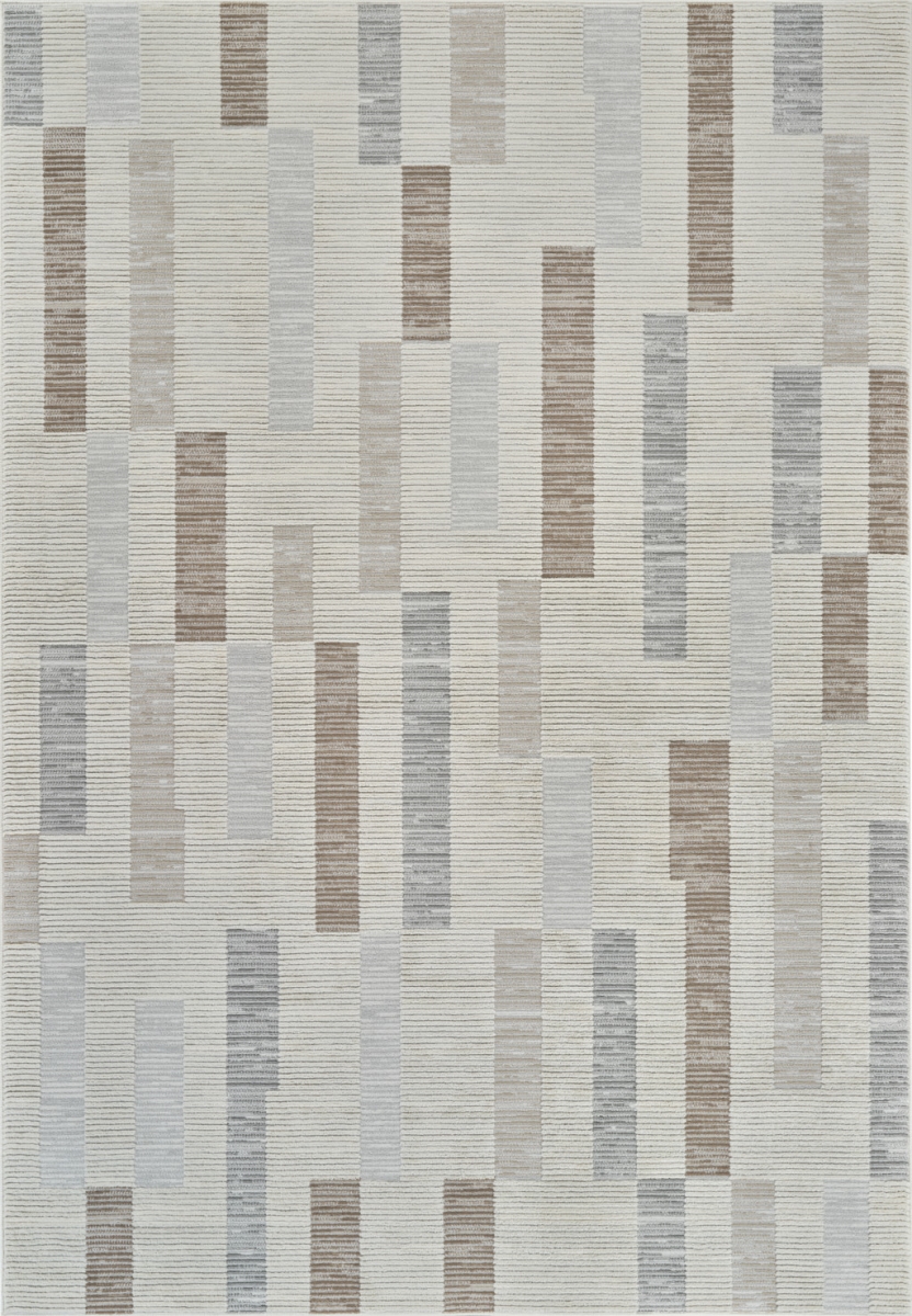 558880 4 x 6 ft. Abstract Distressed Rectangle Area Rug, Beige & Brown
