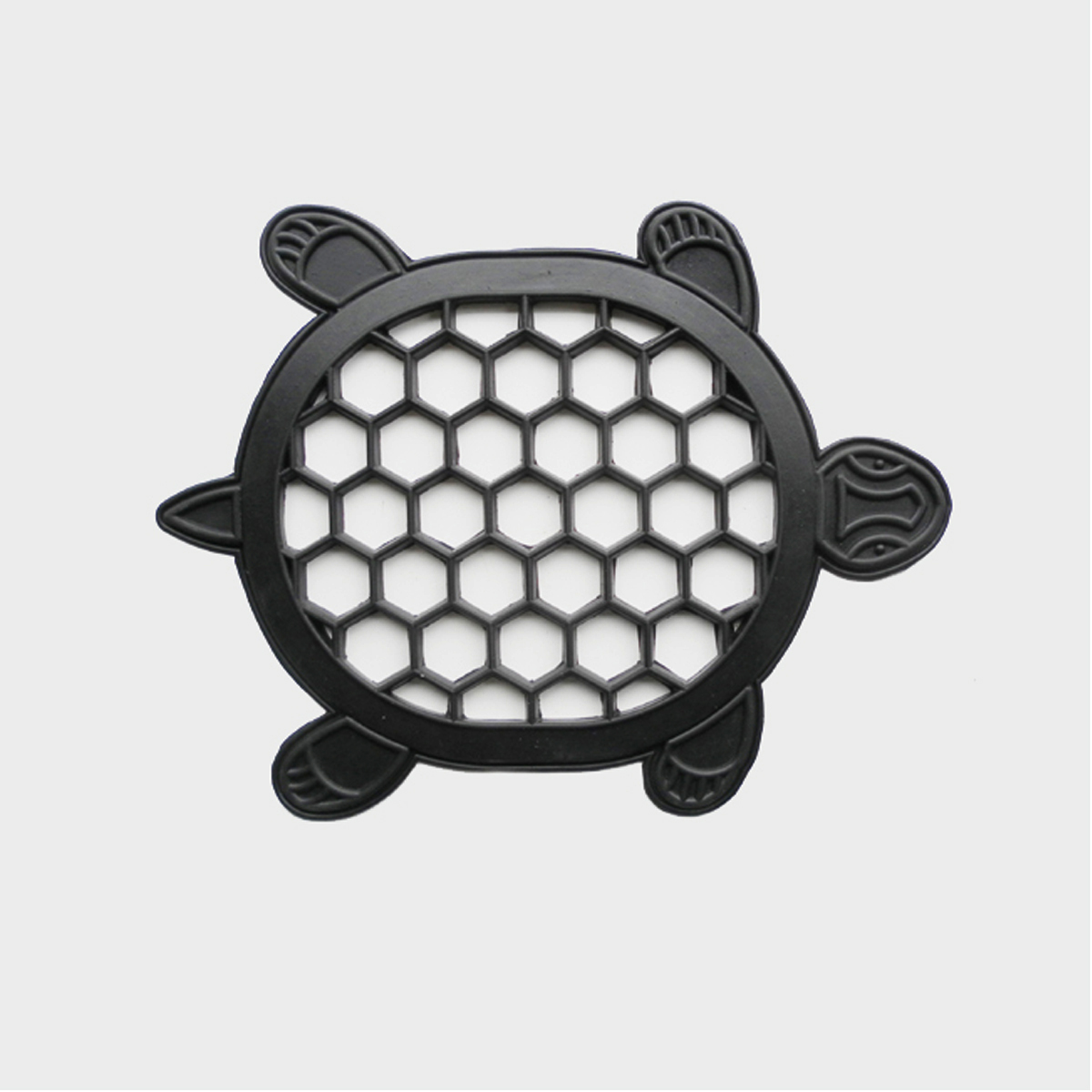 555260 13 x 17 in. Black Rubber Geometric Outdoor Door Mat