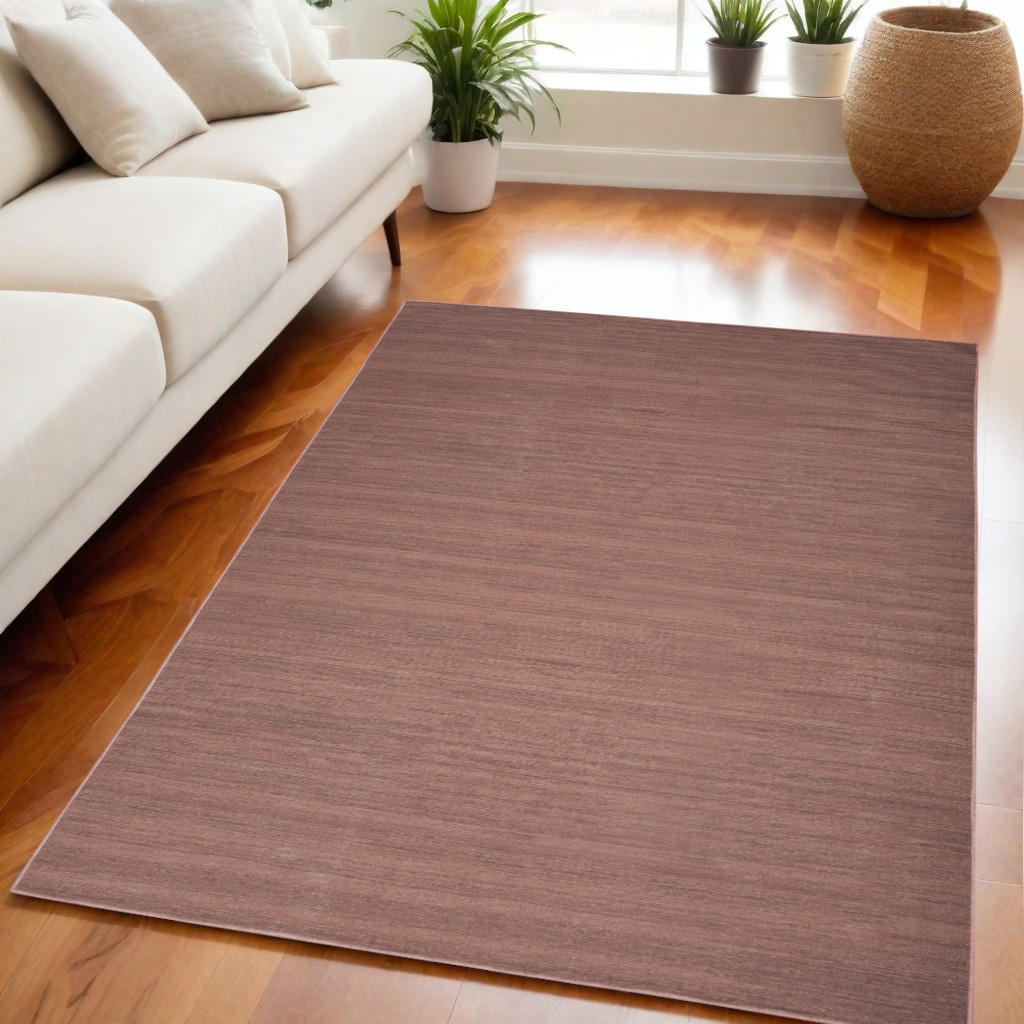 552560 5 x 7 ft. Abstract Washable Rectangle Area Rug, Brown