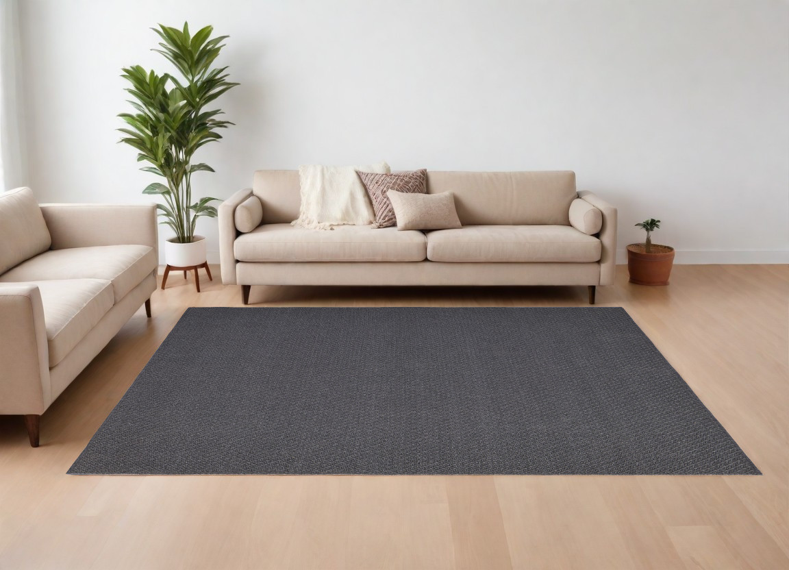 567785 10 x 14 ft. Hand Woven Rectangle Area Rug, Gray