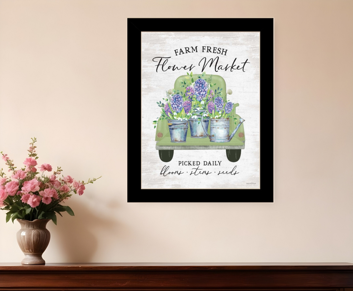 Picture of HomeRoots 530183 Modern Flower Market Hyacinths Black Framed Print Wall Art