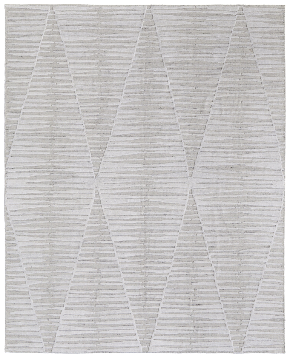 567003 9 x 12 ft. Ivory Geometric Hand Woven Rectangle Area Rug