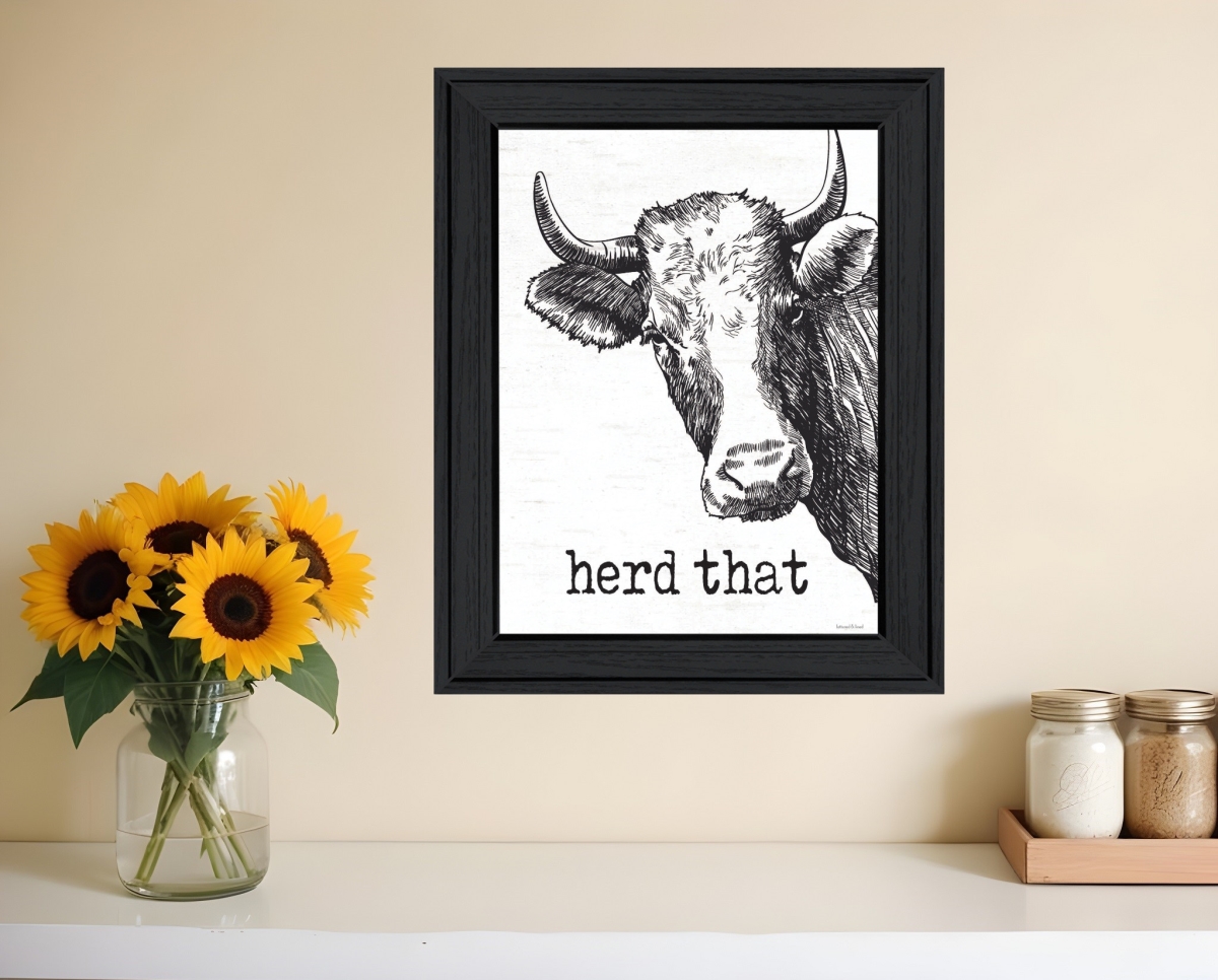 530076 Modern Herd That Black Framed Print Bathroom Wall Art