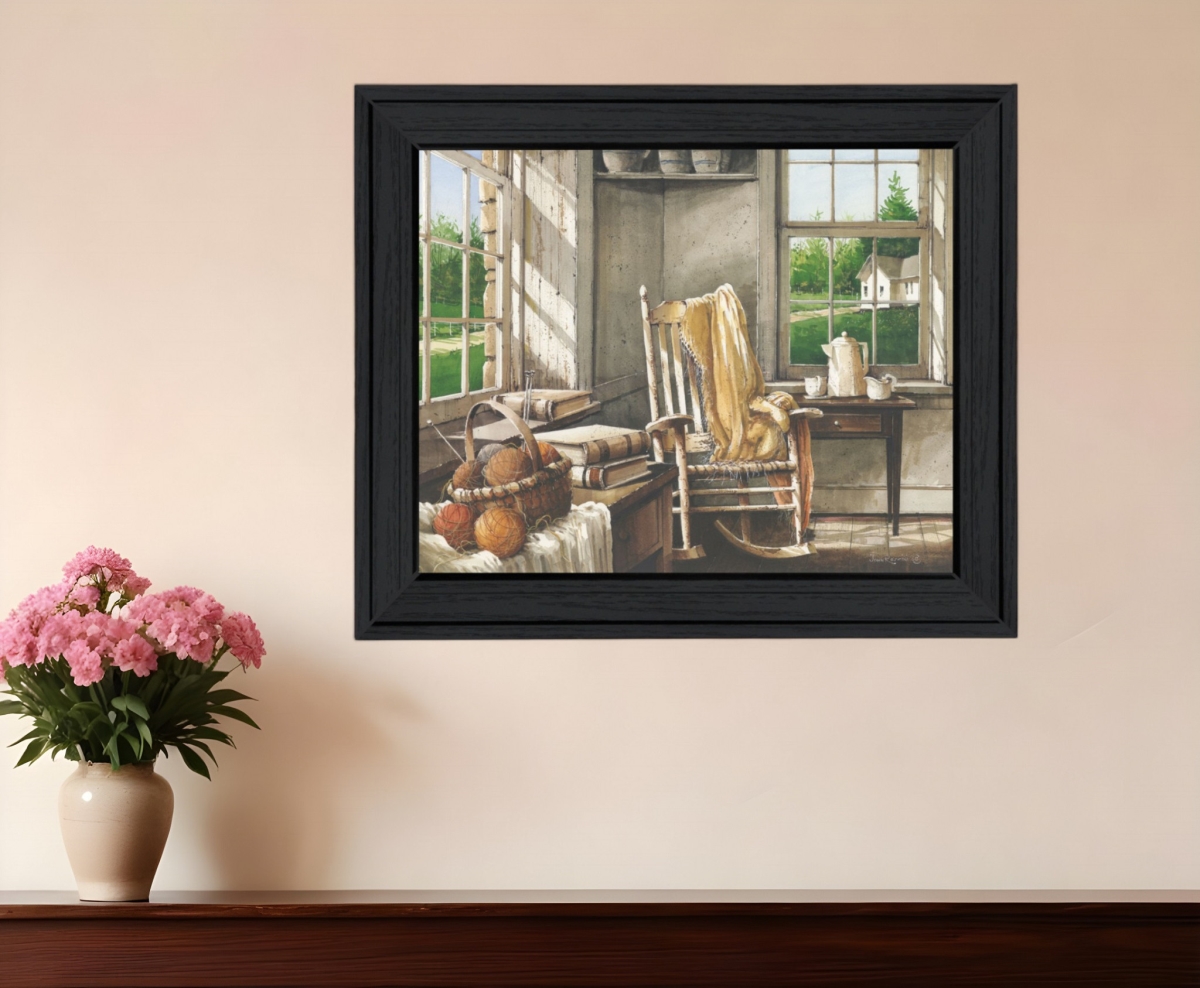 415980 Corner Comforts Black Framed Print Wall Art