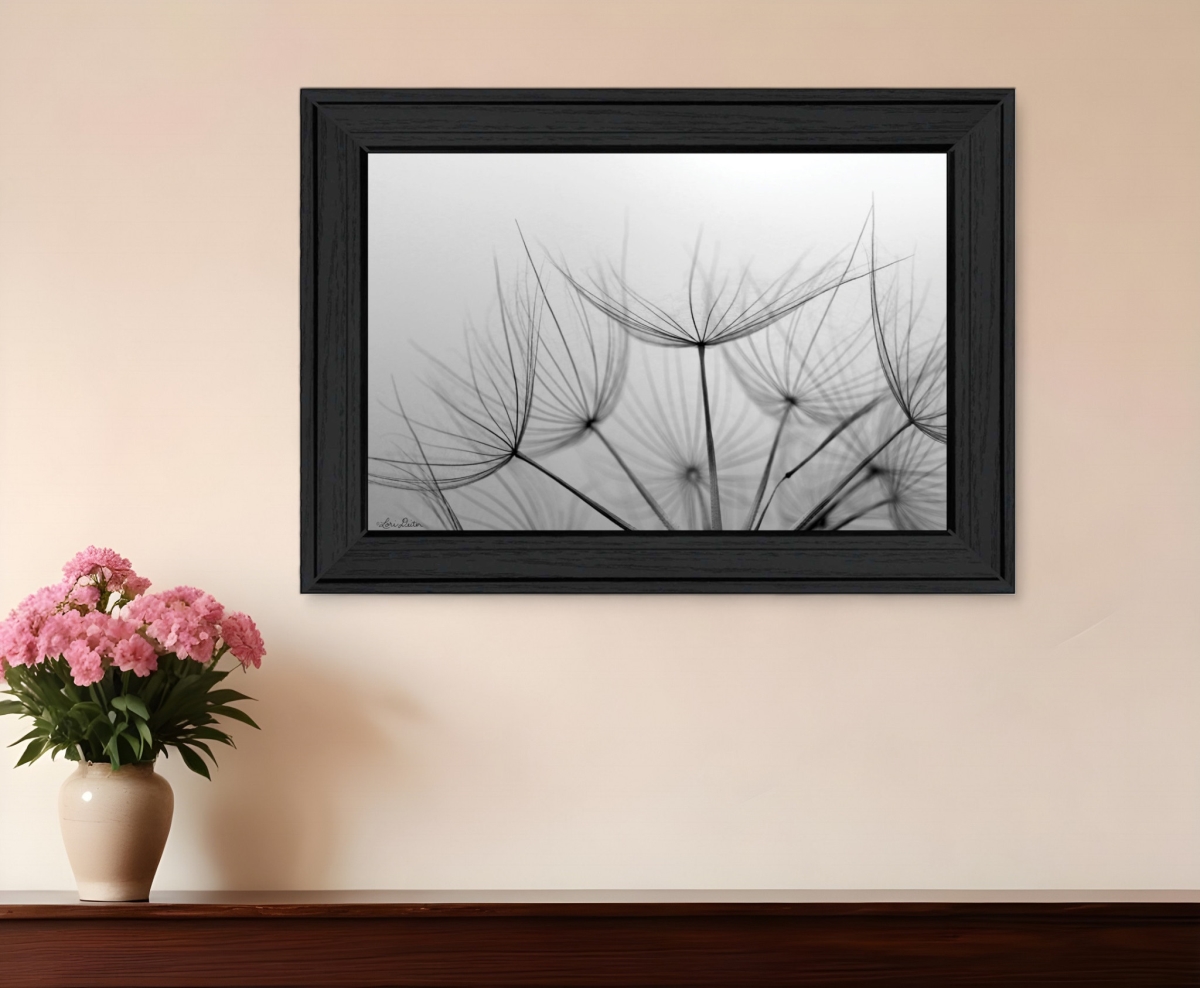 530158 Love is a Delicate Flower Black Framed Print Wall Art