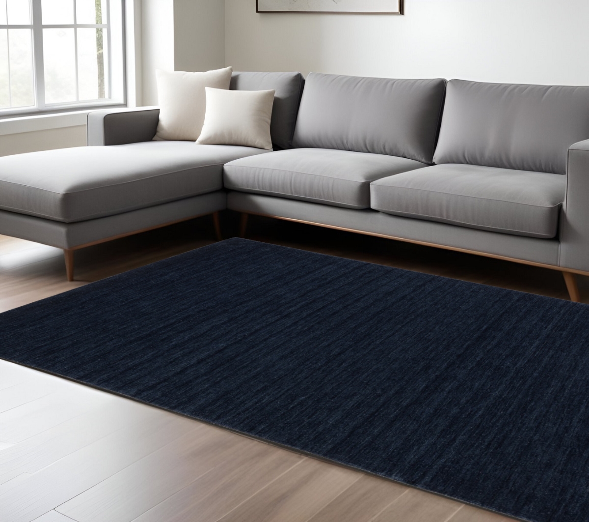 575888 6 x 9 ft. Wool Hand Tufted Rectangle Area Rug - Teal & Blue