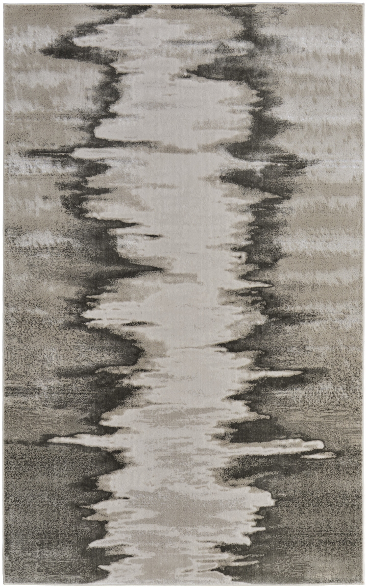 565808 9 x 12 ft. Abstract Power Loom Rectangle Area Rug, Gray, Ivory & Taupe