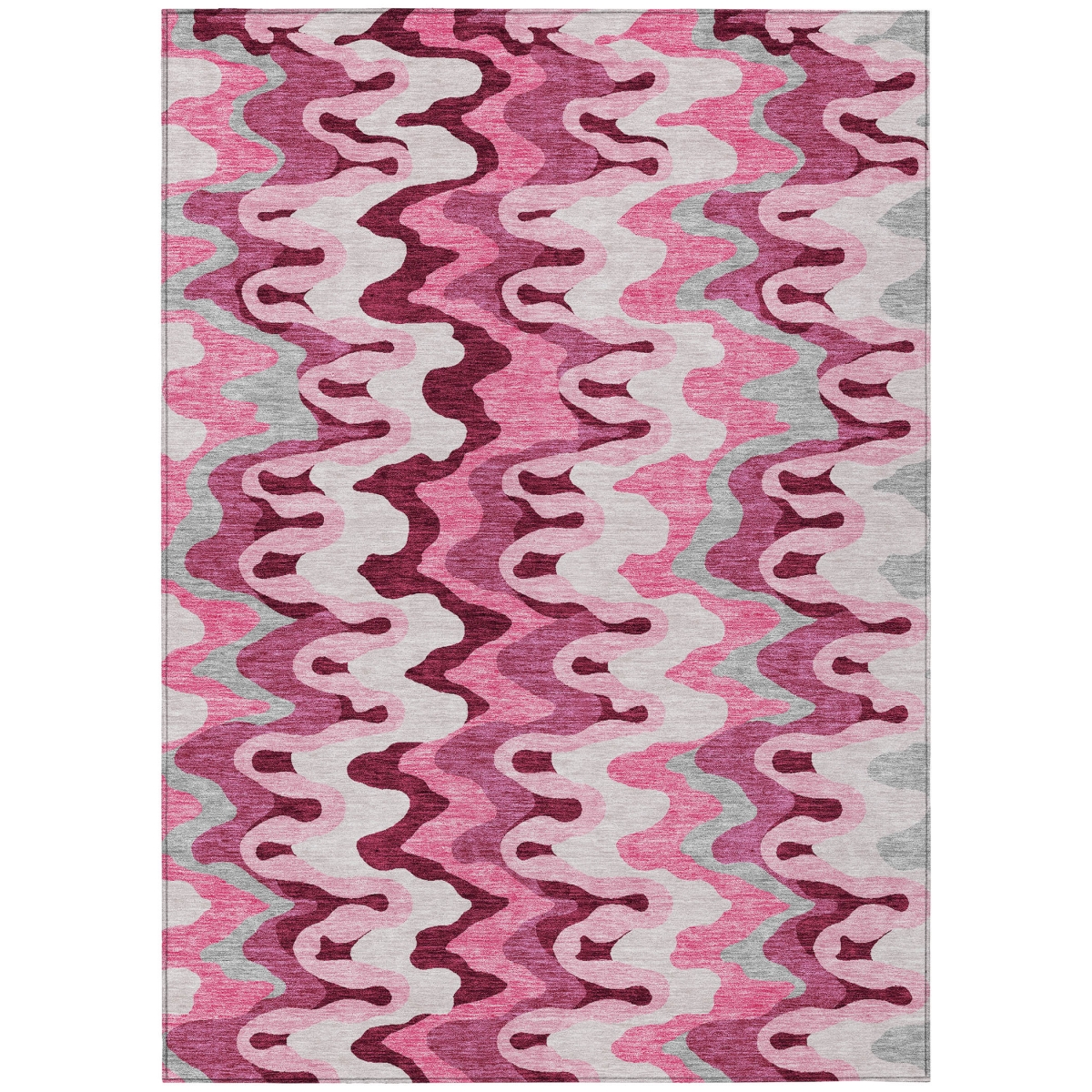 584837 5 x 8 ft. Abstract Washable Indoor & Outdoor Rectangle Area Rug, Blush, Pink & Mauve