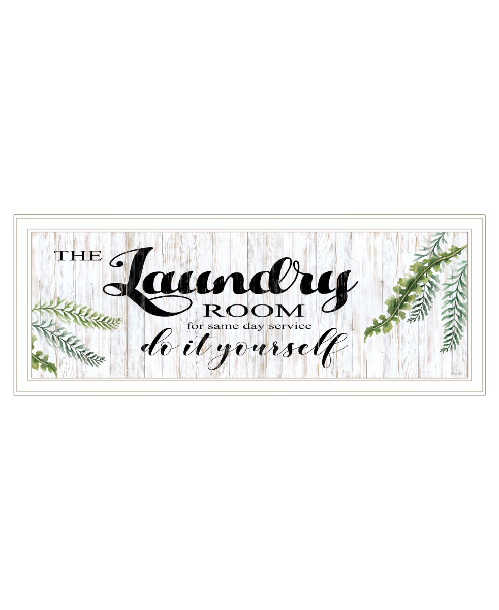 529712 The Laundry Room White & Brown Framed Print Laundry Wall Art