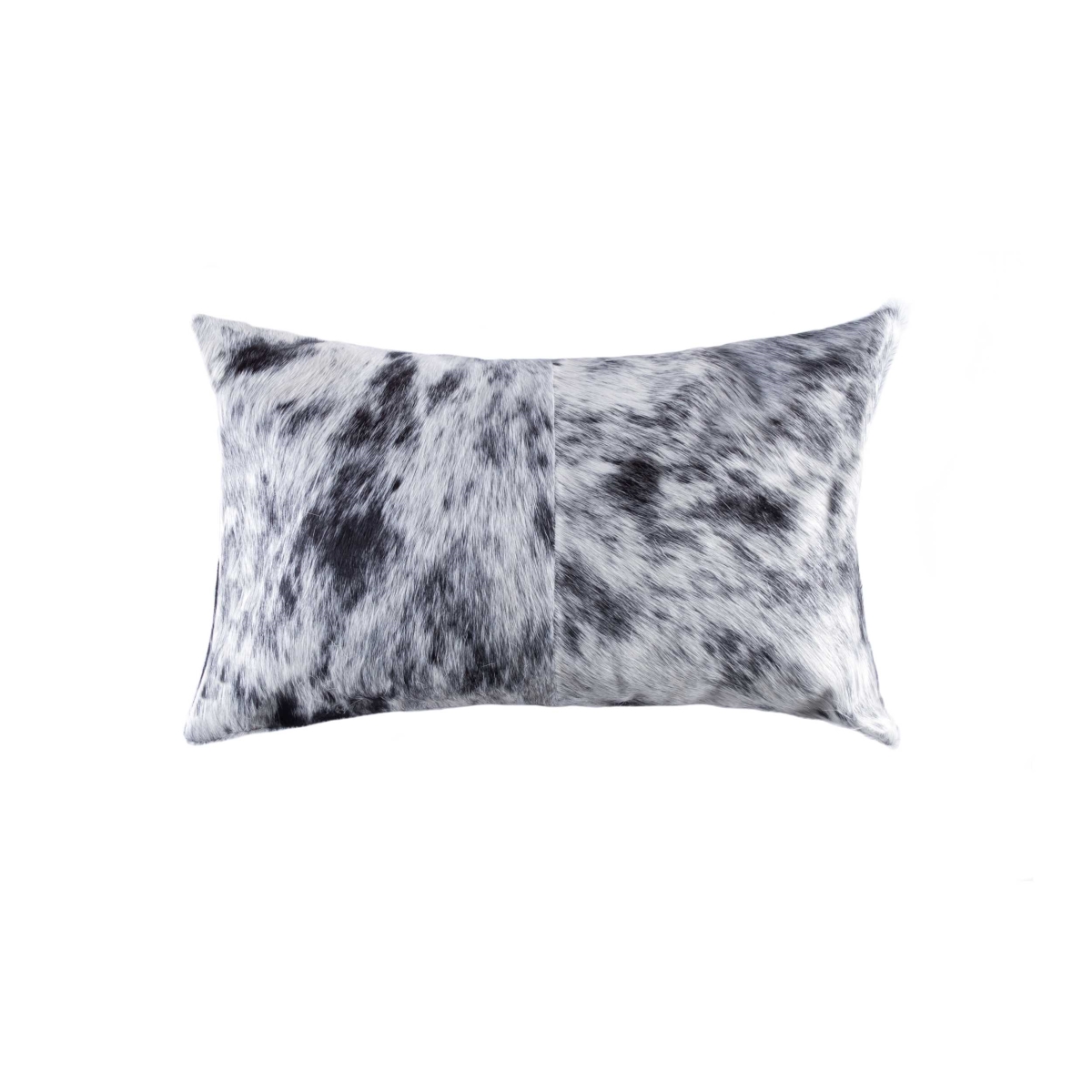 316864 12 x 20 in. Cowhide Pillow - Salt & Pepper Black & White