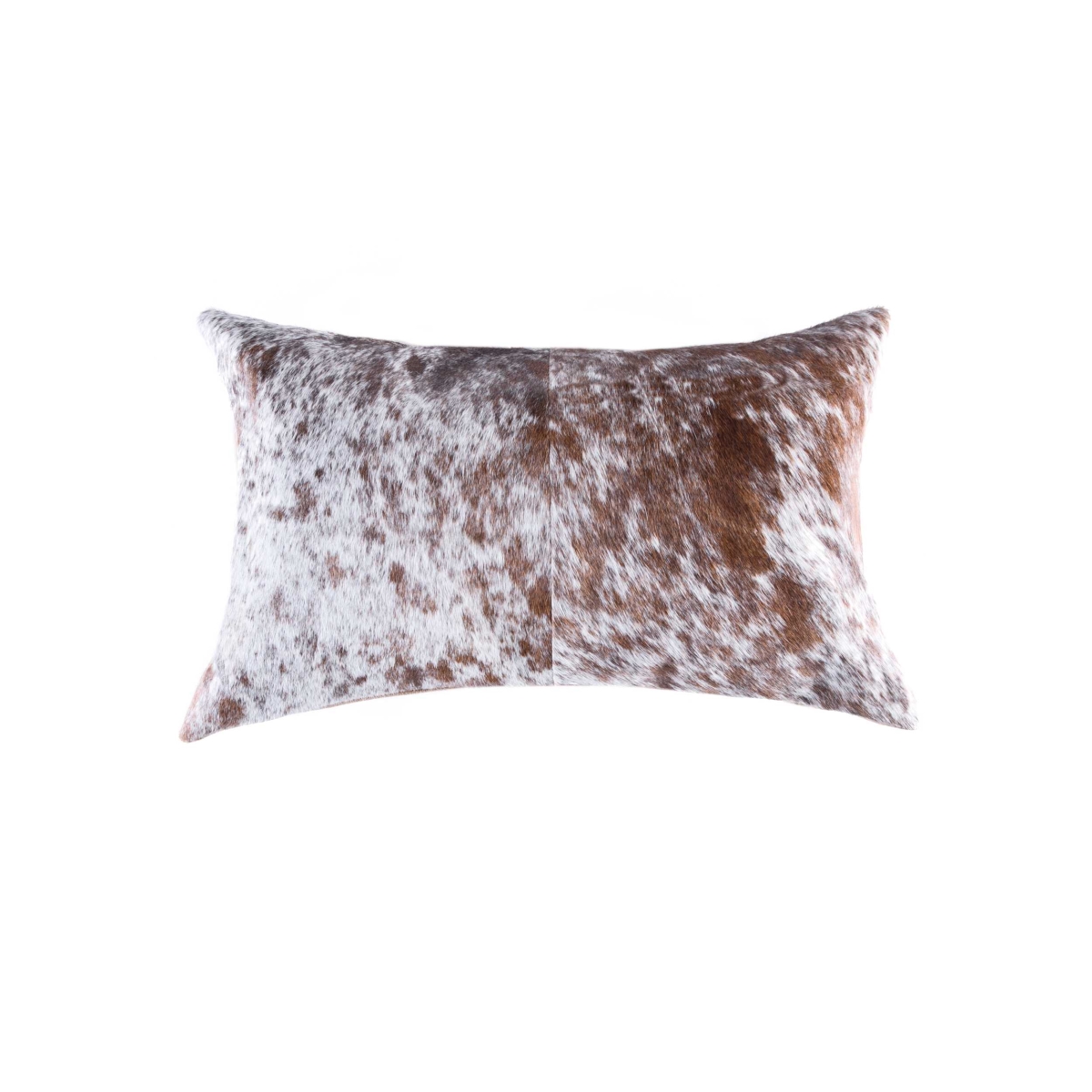 316865 12 x 20 in. Cowhide Pillow - Salt & Pepperbrown & White