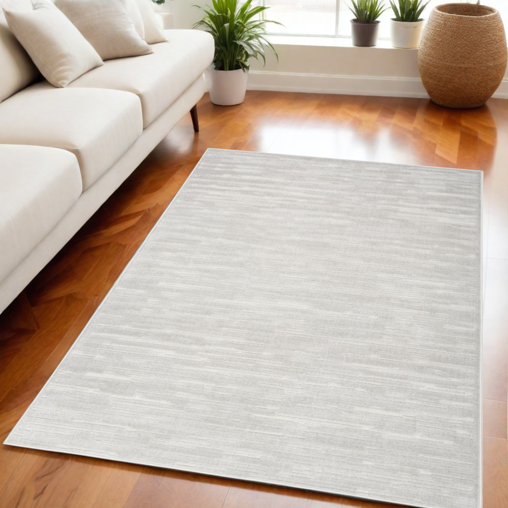 564040 5 x 7 ft. Geometric Rectangle Area Rug, Gray