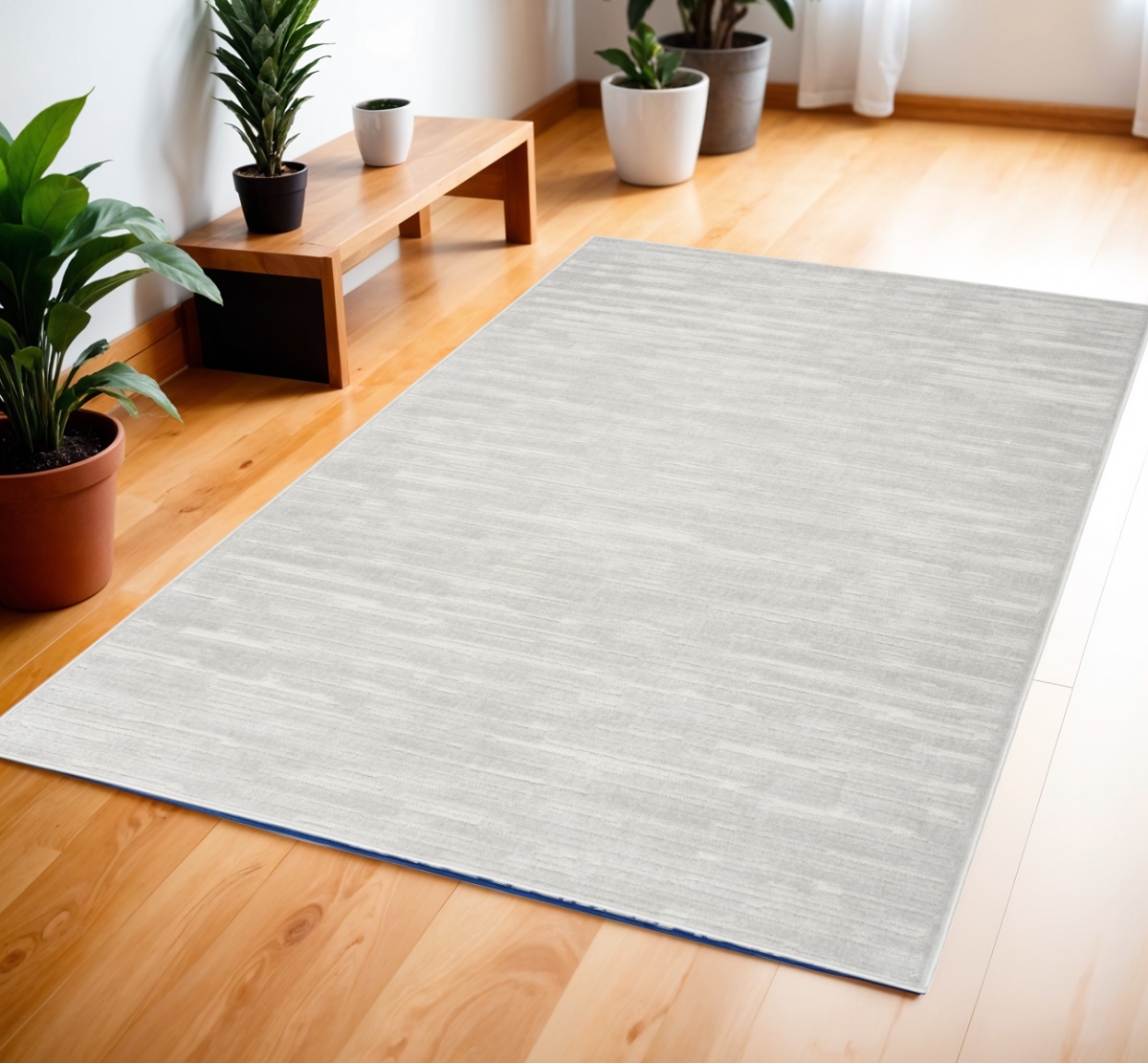 572483 4 x 6 ft. Geometric Rectangle Area Rug, Gray