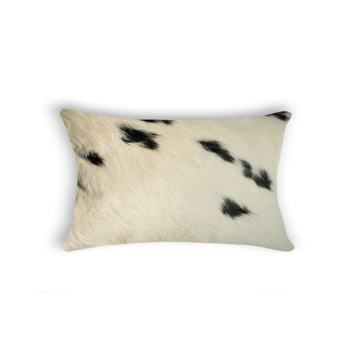 12 x 20 in. Cowhide Pillow - White & Black