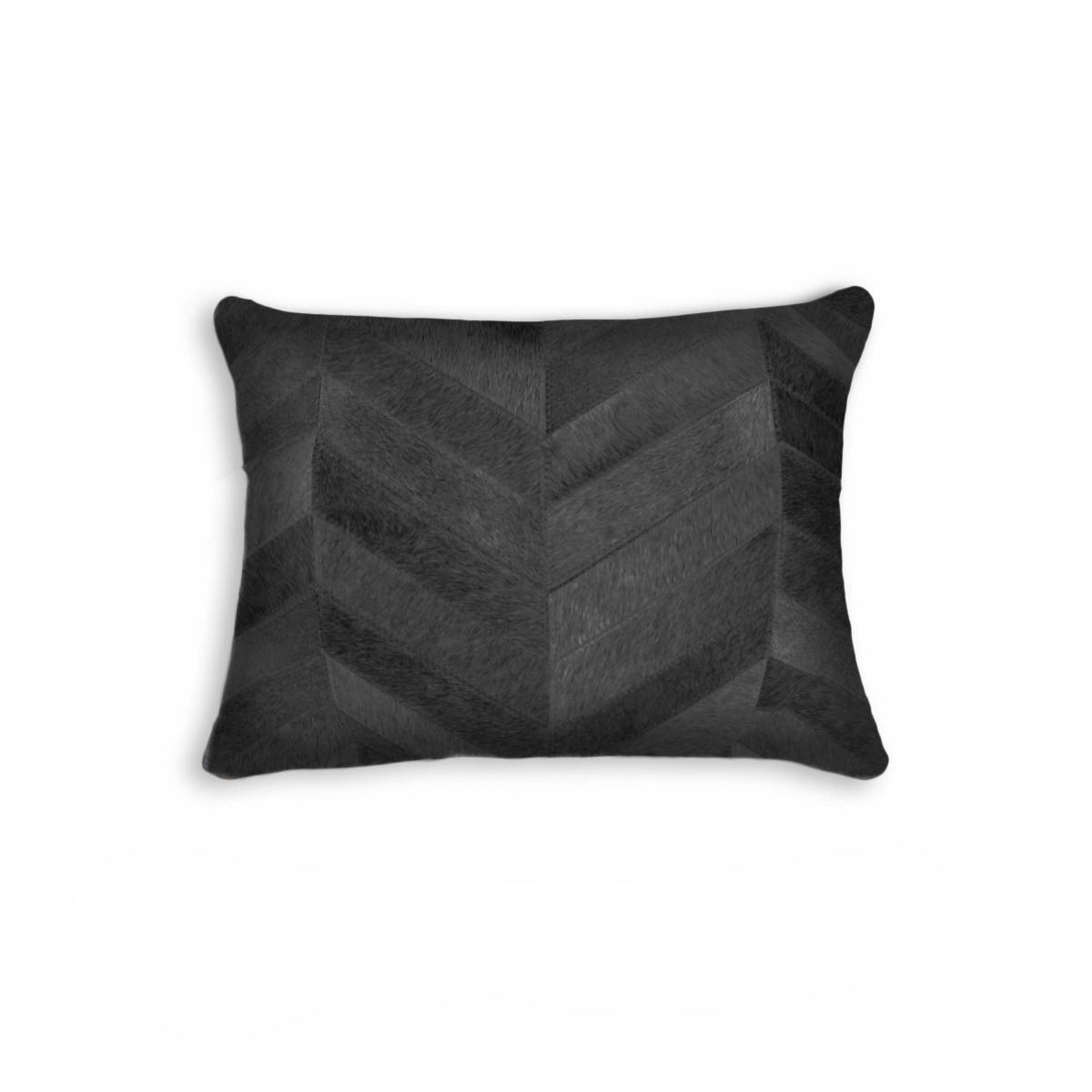 12 x 20 in. Cowhide Pillow - Black