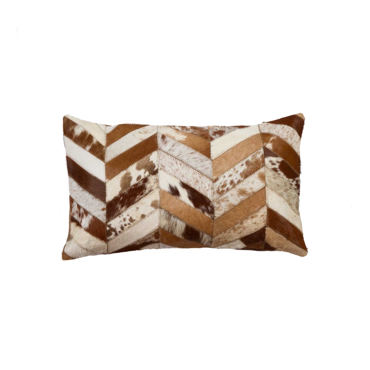 316886 12 x 20 in. Cowhide Pillow - Brown & Natural