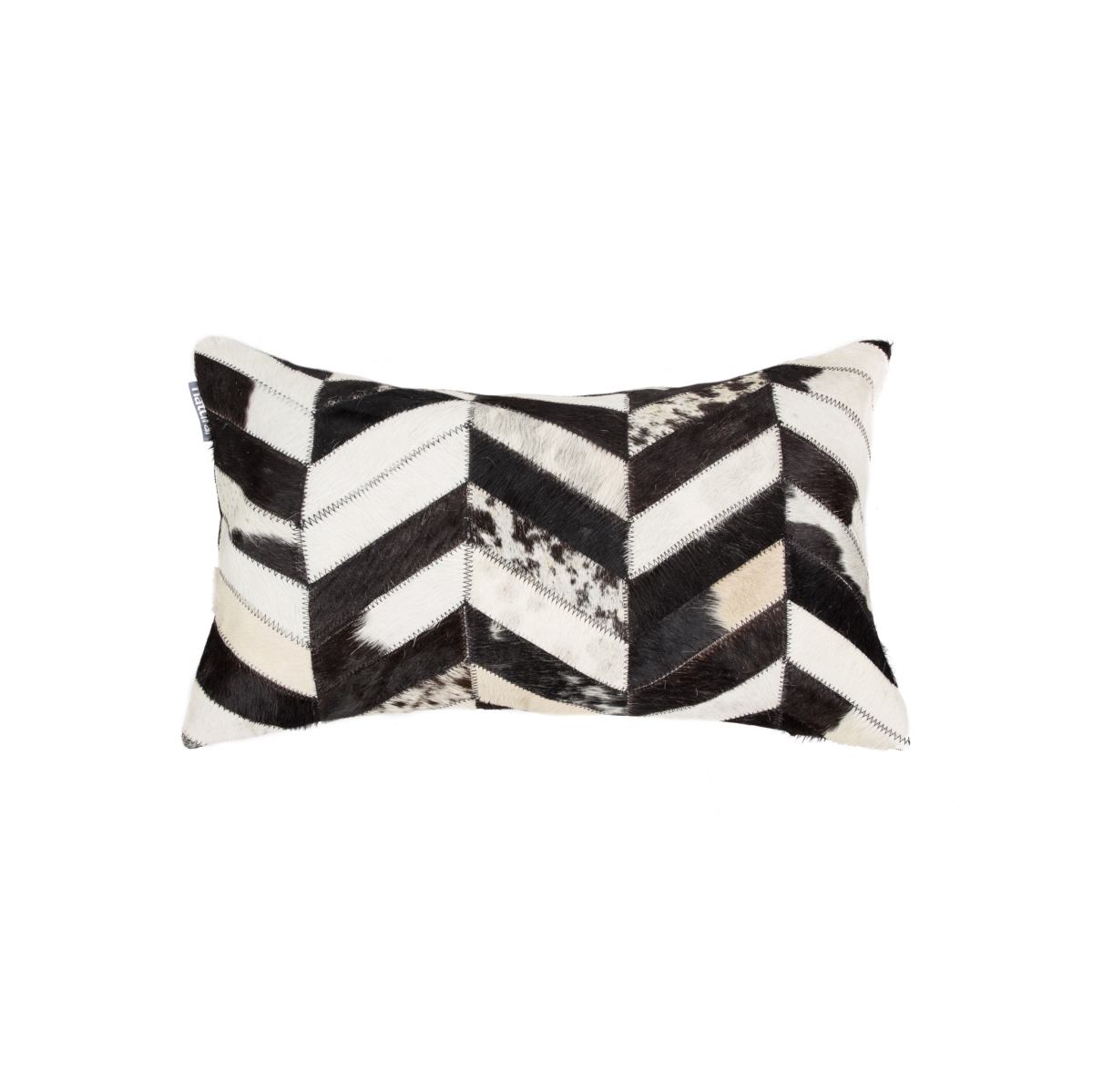 316888 12 x 20 in. Cowhide Pillow - Black & Natural