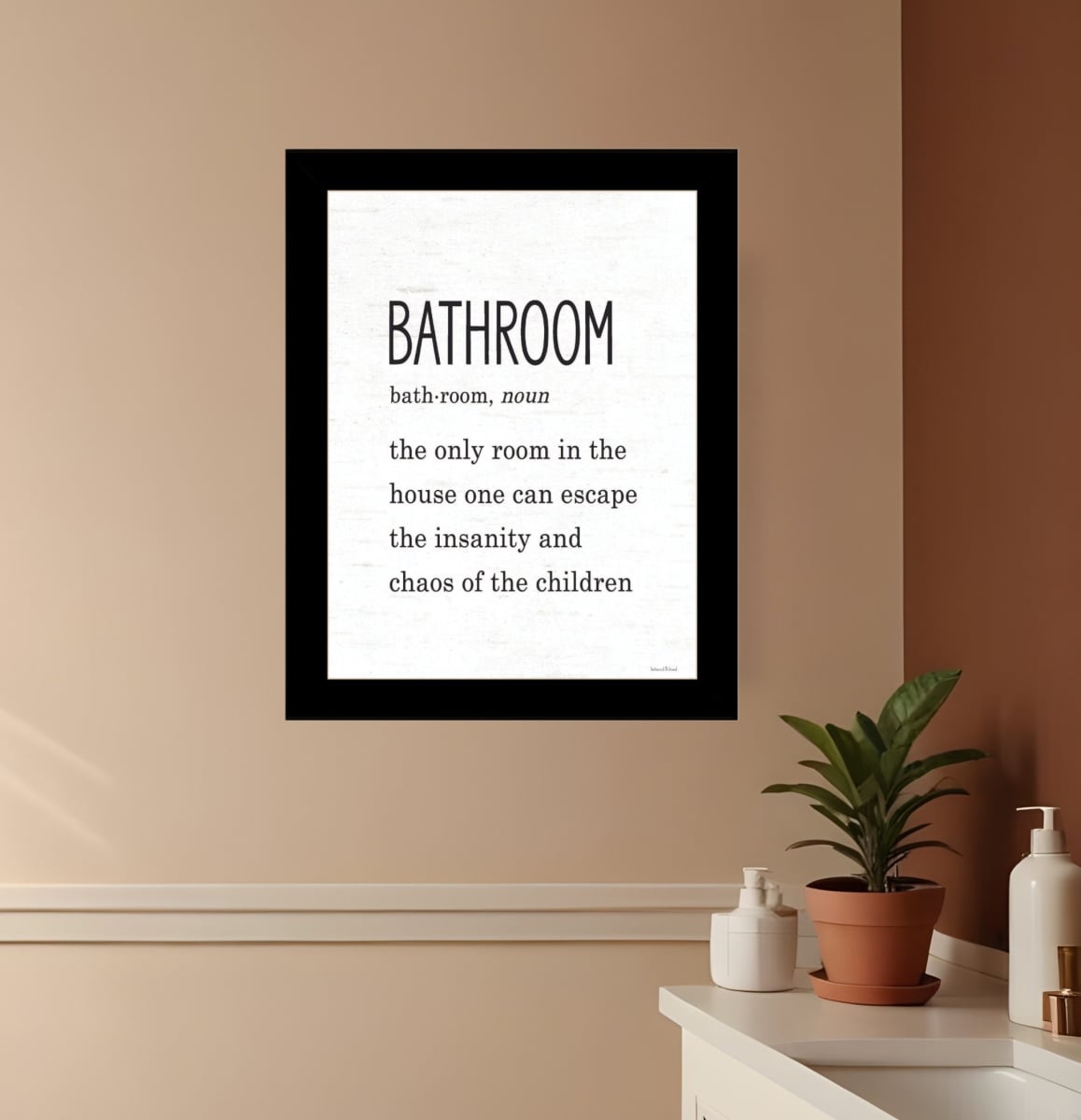 530081 Modern Escape Black Framed Print Bathroom Wall Art