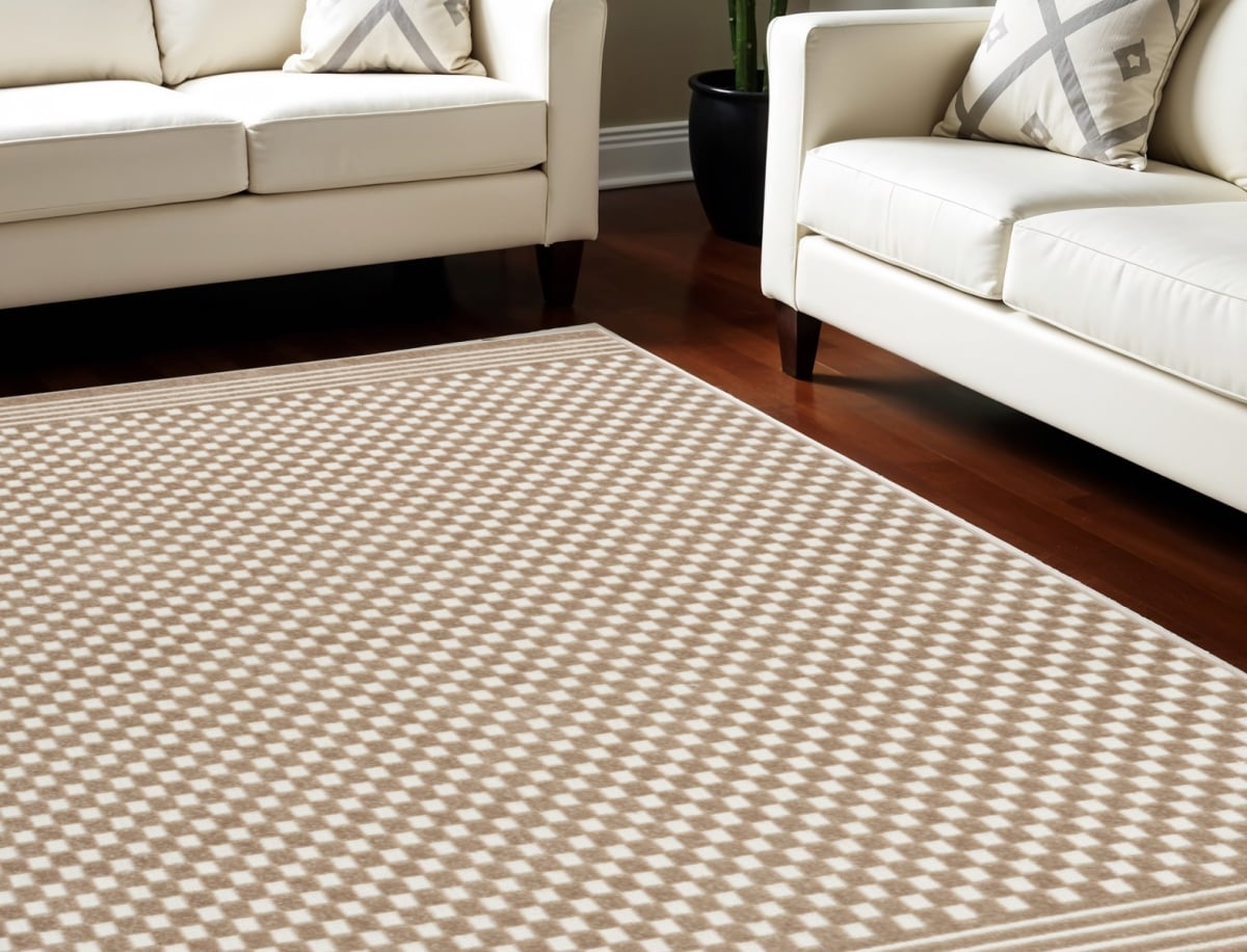 564096 7 x 9 ft. Geometric Rectangle Area Rug, Brown