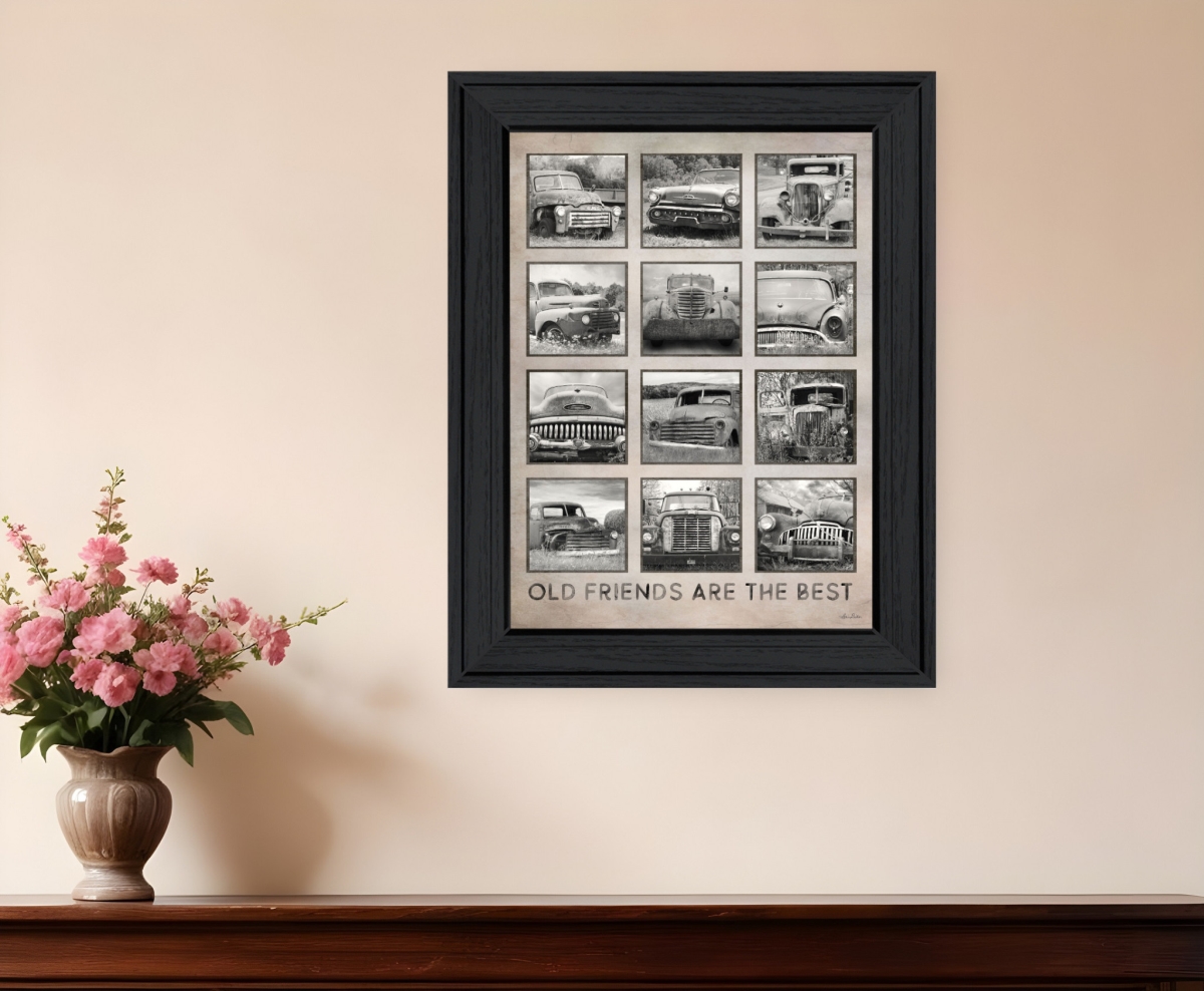 530005 Old Friends Cars Are The Best Black Framed Print Wall Art