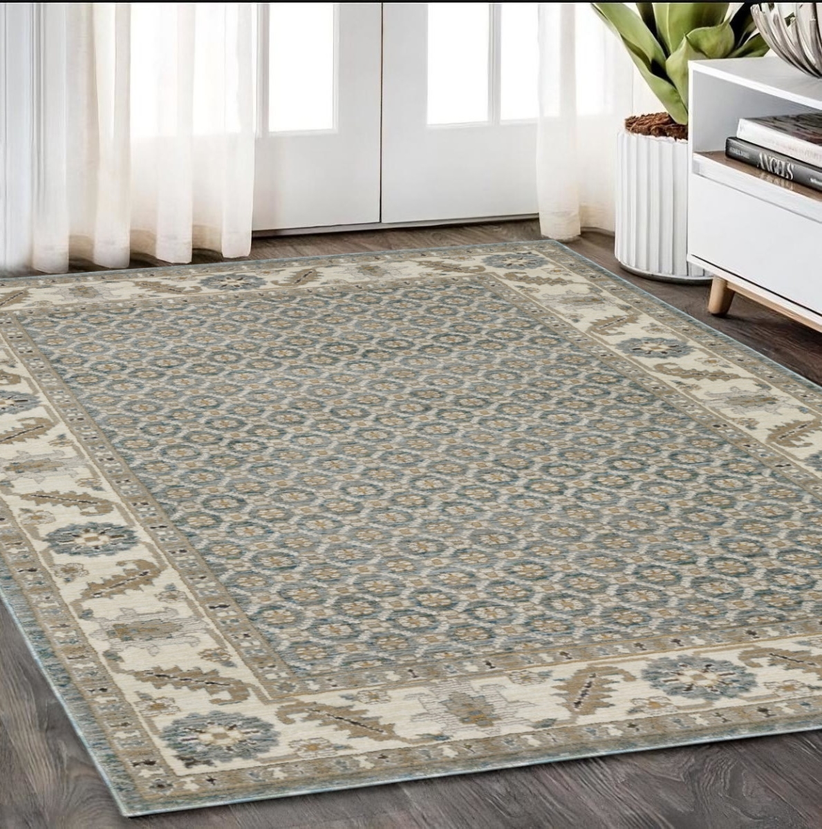 576178 5 x 7 ft. Oriental Rectangle Area Rug, Blue & Ivory