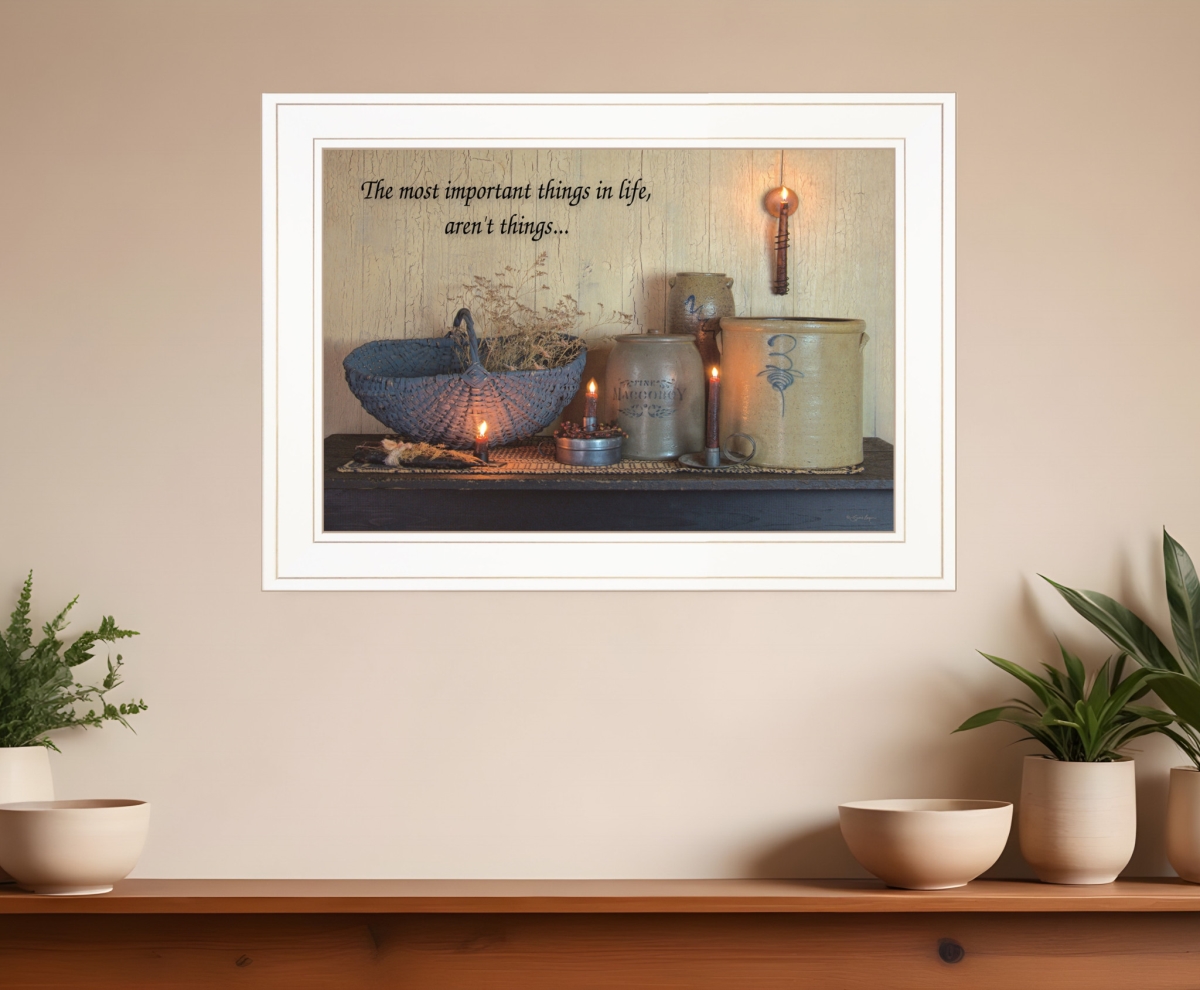 406776 The Most Important Things White Framed Print Wall Art