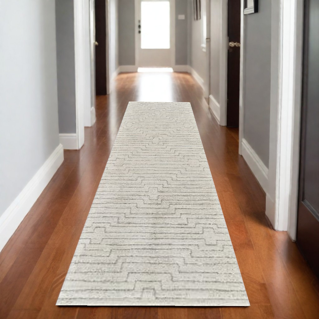 559114 8 ft. Abstract Distressed Rectangle Area Rug, Cream & Beige